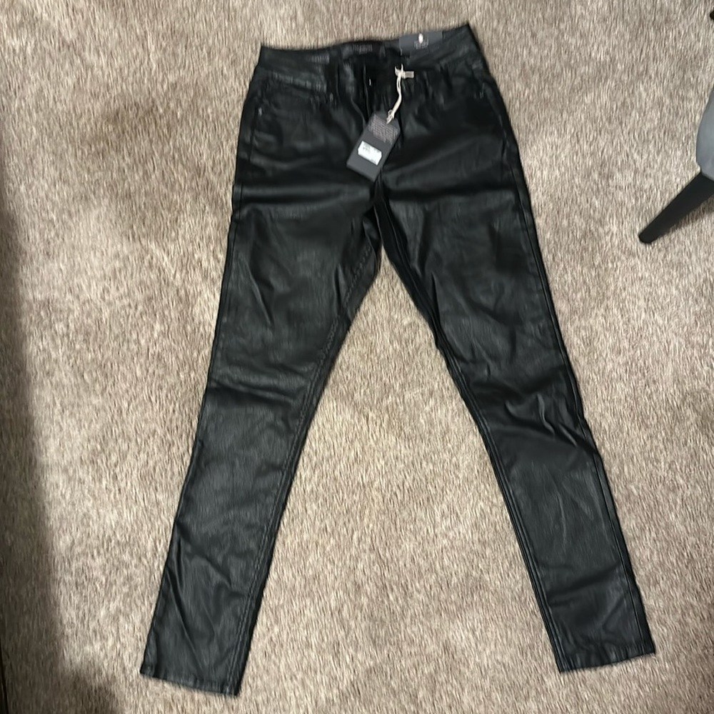 The Limited Denim Black Leather Jeans 6R Brand New NW